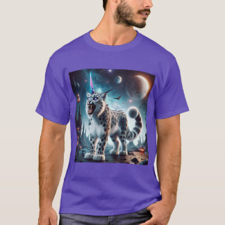 Camiseta Placa de Mouse Leopard Unicorn do Halloween Space 
