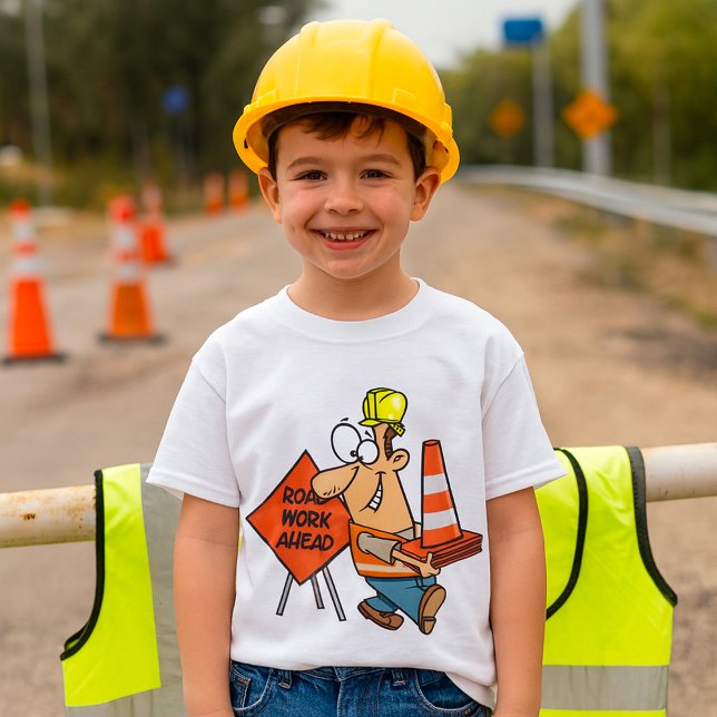 Camiseta Placa de obra engraçada de trabalhador de construç (Criador carregado)