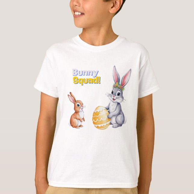 Camiseta Placa de Páscoa de Aquarela para Feriados de Prima (Frente)