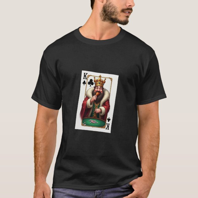 Camiseta Placa de Reprodução de Estilo de Torneio de Poker  (Frente)