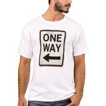 Placa de rua ONE WAY antiga enferrujada