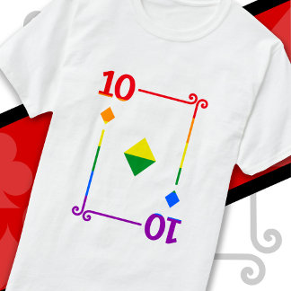 Camiseta Placa de Sinalizador do Orgulho LGBTQ Jogando Cart