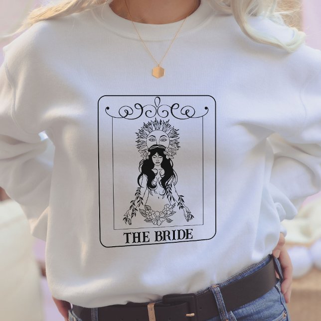 Camiseta Placa de Tarot Celestial Bachelorette Bride Person (Criador carregado)