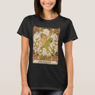 Camiseta Placa de Tarot Nature do Cottagecore dos Sapos Cut