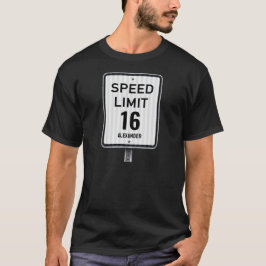 Camiseta Placa de Velocidade de Aniversário de 16 anos Mode