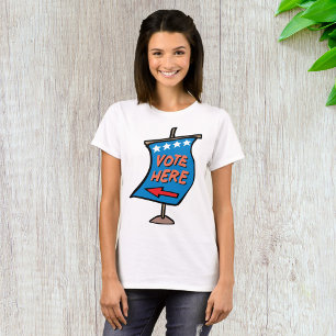 Camiseta Placa Direcional de Voto Aqui
