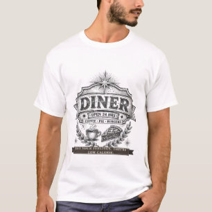 Camiseta Placa Divertida de Lanchonete