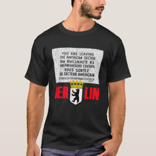 Camiseta Placa do Checkpoint Charlie de Berlim  