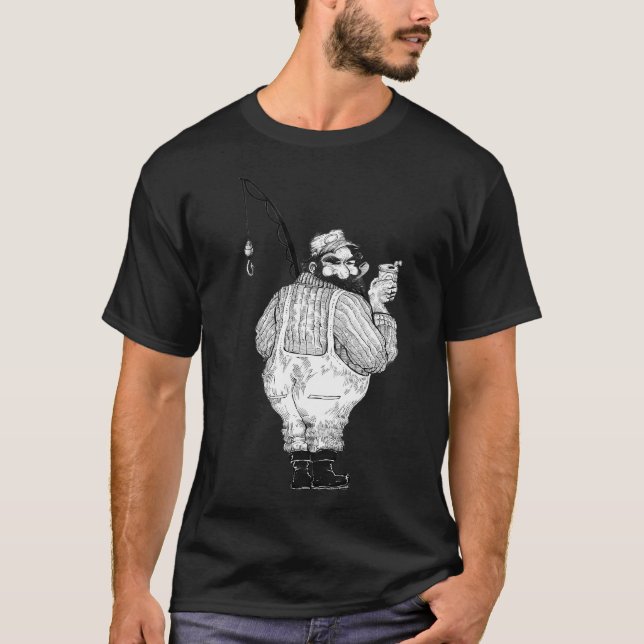 Camiseta Placa do Clube de Pesca (Frente)