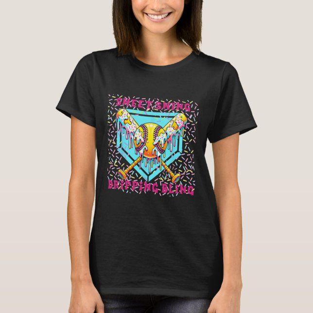Camiseta Placa Inicial De Softball De Swing Doce Com Dri De (Frente)