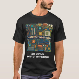 Camiseta Placa-Mãe de Computador dos Anos 80 "Desenvolvida 