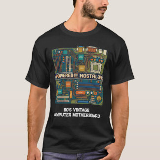 Camiseta Placa-Mãe de Computador dos Anos 80 "Desenvolvida 