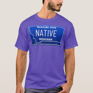 Camiseta Placa Nativa de Licença de Montana