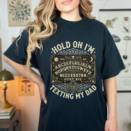 Camiseta Placa Ouija Engraçada Pai Mensagens Humor Retrô Vi