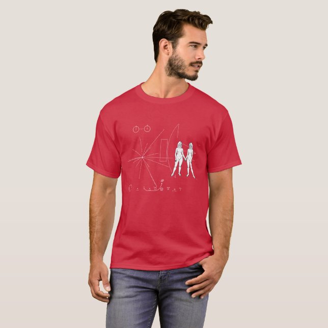 Camiseta Placa pioneira apenas mulheres (Frente Completa)