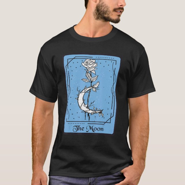 Camiseta Placa rosa Tarot As Placas Místicas Da Lua Ocultam (Frente)