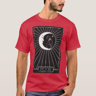Camiseta Placa Tarot Crescent Moon E Cat Graphic