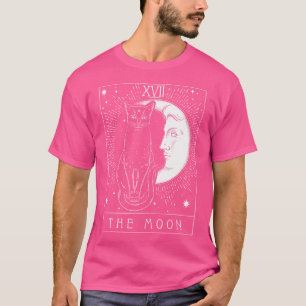 Camiseta Placa Tarot Crescent Moon E Cat Graphic