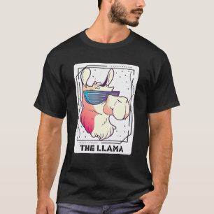 Camiseta Placa Tarot Sunglass Llama Mystical Cards Magia