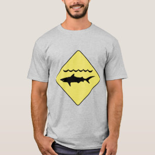 Camiseta Placa 'tubarões avisados' amarelo