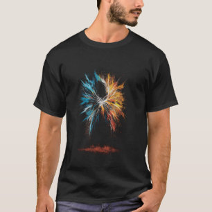 Camiseta Placas coloridas com Design Abstrato de arte gráfi