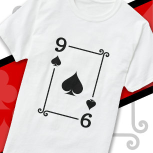 Camiseta Placas de Reprodução Placa Nove Placa de 9 Espadas