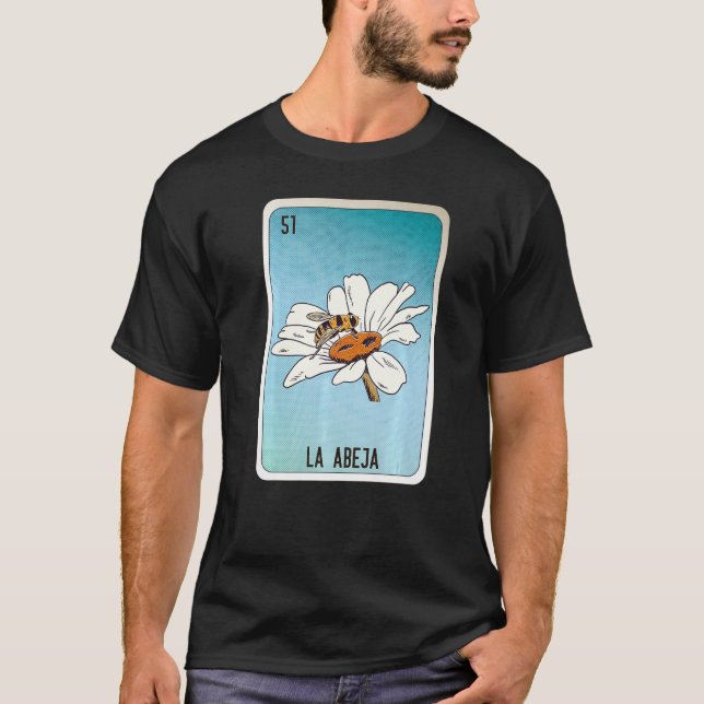 Camiseta Placas Loteria Mexicana La Abeja (Frente)