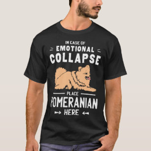 Camiseta Place Here Pomeranian Dwarf Spitz Dog Owner
