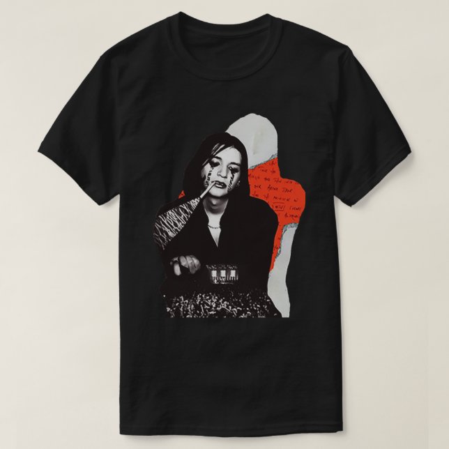 Camiseta Placebo rock banda, Malko preto e branco (Frente do Design)