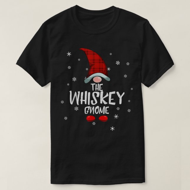 Camiseta Placidity Whiskey Gnome Family Christmas Pajama Wh (Frente do Design)
