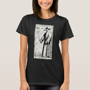 Camiseta Plaga Médica Occulta Black Death Tarot Card Antich