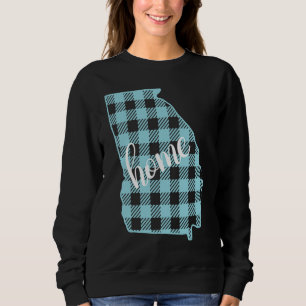 Camiseta Plaid Azul do Estado Nativo da Geórgia Ocidental