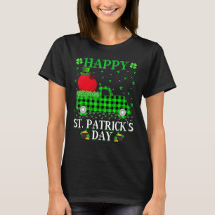 Camiseta Plaid de Búfalo Engraçado Caminhão Verde Maçã Frut