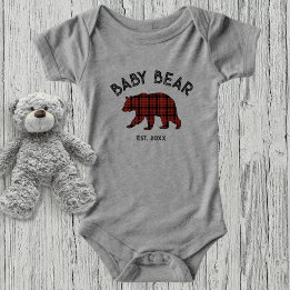 Camiseta Plaid do País Ursinho Ano de Nascimento Estabeleci