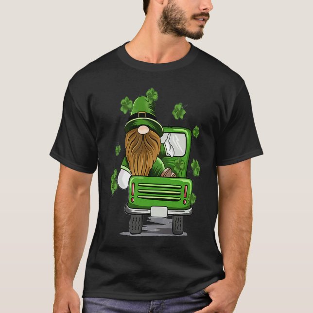 Camiseta Plaid Leprechaun Monster Truck St Patrick's Day Lu (Frente)