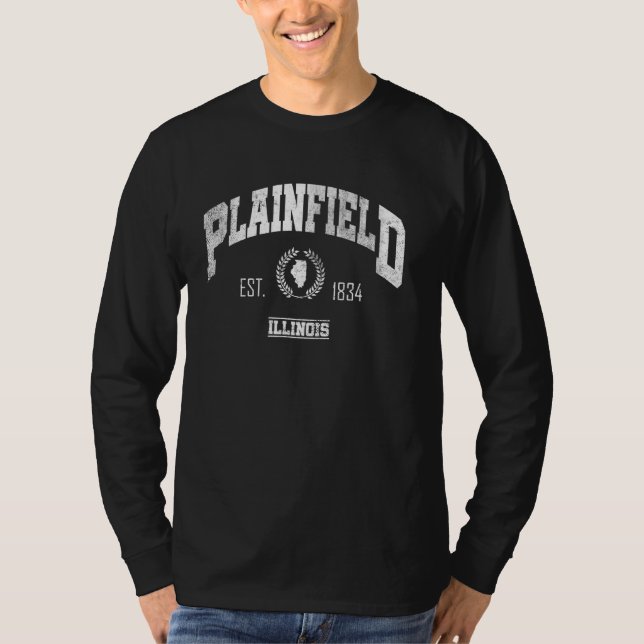 Camiseta Plainfield IL Illinois Vintage Throwback (Frente)