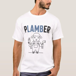Camiseta Plamber – Punheta de Ovelha Engraçada de Encanador