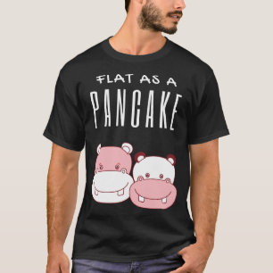 Camiseta Plana Como Casal De Pancake Hippo  Pista