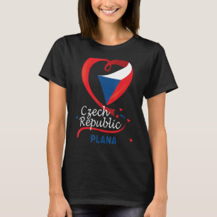 Camiseta Plana República Checa Bandeira do Coração Casaco d