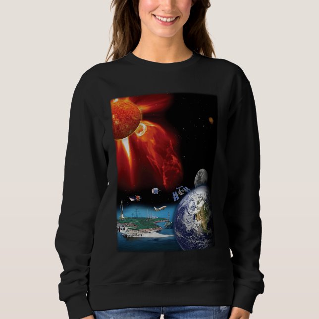 Camiseta Plane  Planet  Outer Space Solar System (Frente)
