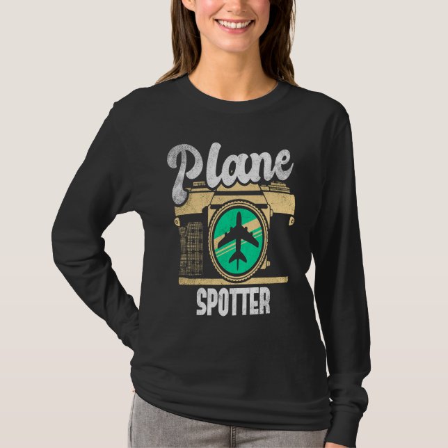 Camiseta Plane Spotter Spotting Aircraft Airplane Fan Love  (Frente)