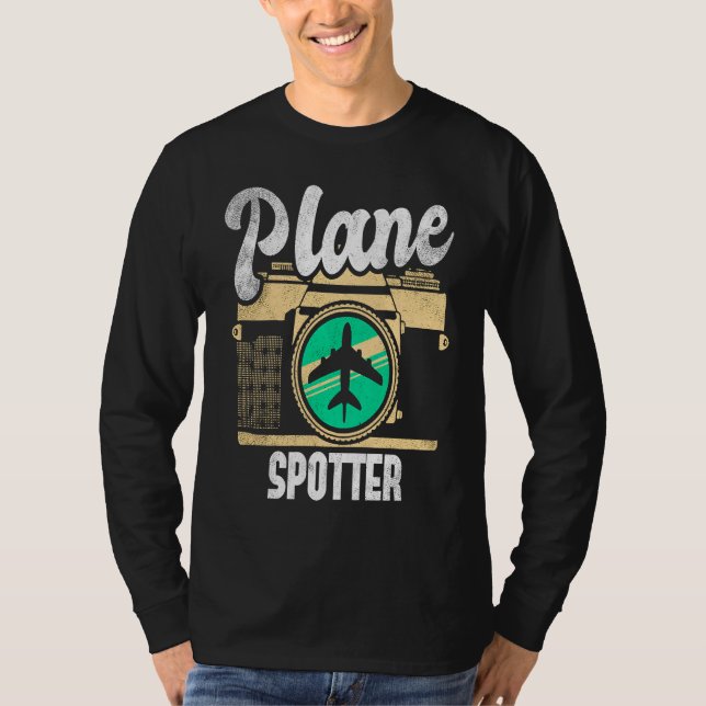 Camiseta Plane Spotter Spotting Aircraft Airplane Fan Love  (Frente)