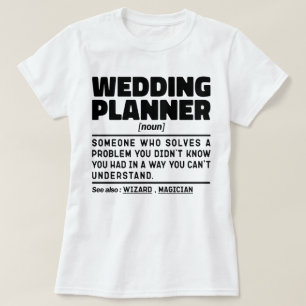 Camiseta Planejador de Casamento Substantivo Organização de