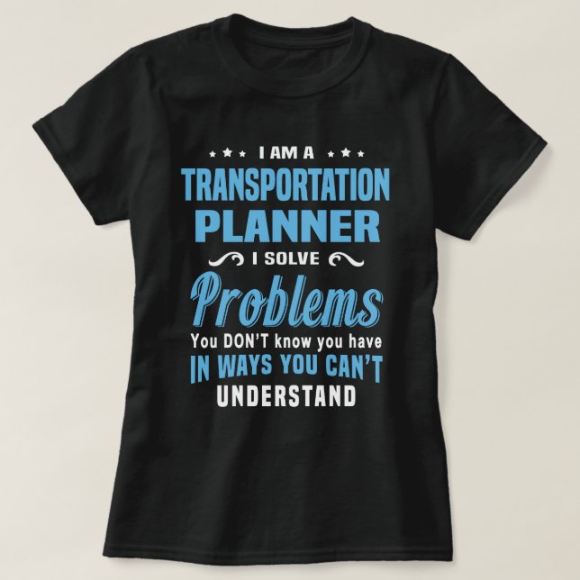 Camiseta Planejador de Transporte (Frente do Design)