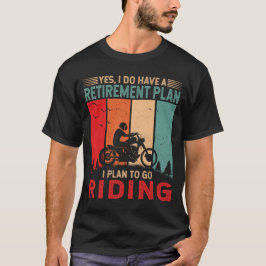 Camiseta Planejar ir para a moto de motocicleta engraçado