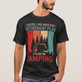 Camiseta Planejo acampar o Campo Funny Camp Campfire
