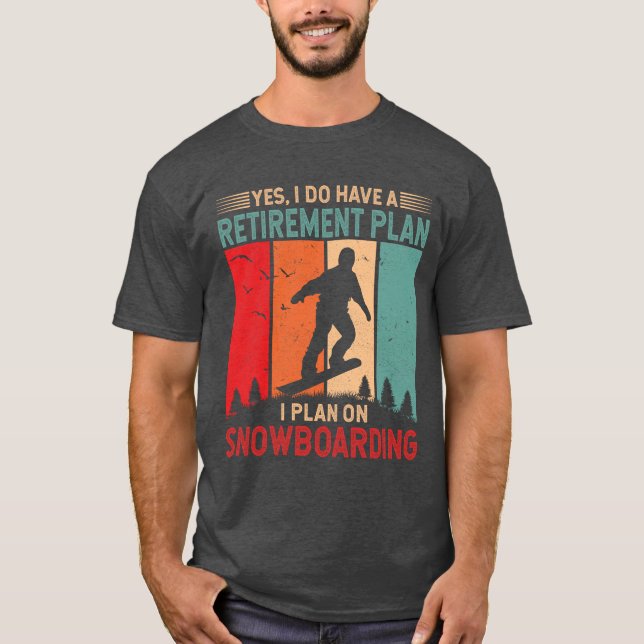 Camiseta Planejo Snowboard Snowboarder Skier Skiing (Frente)