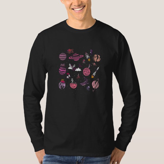 Camiseta Planet Moon Eclipse Astronomy Astronomer Constella (Frente)