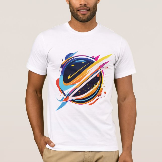 Camiseta Planeta abstrato (Frente)