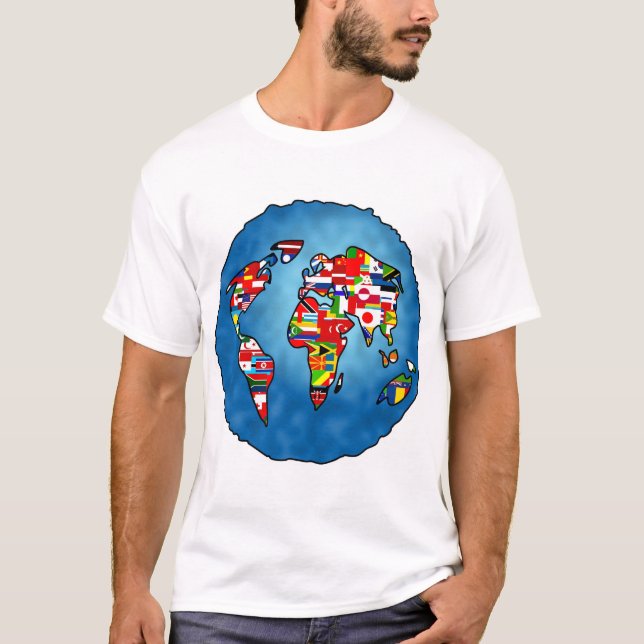 Camiseta Planeta da bandeira (Frente)